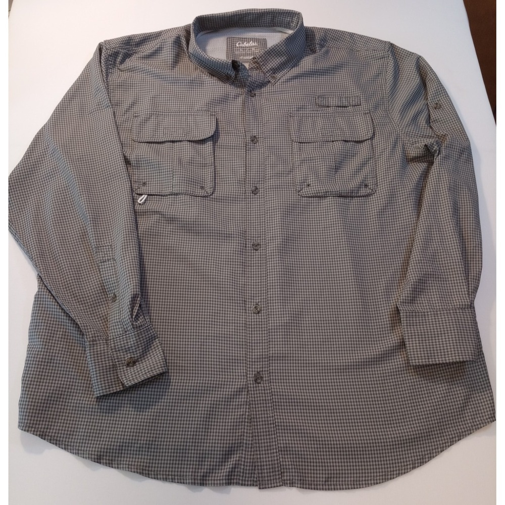 Men's Cabela's 4Most Button Down Long Sleeve Shirt, XL, UPF30